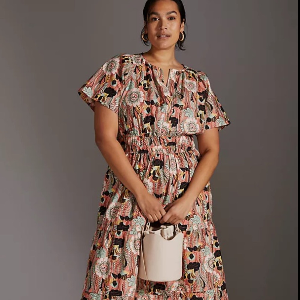 Anthropologie Floral Maxi Dress - Multicolor